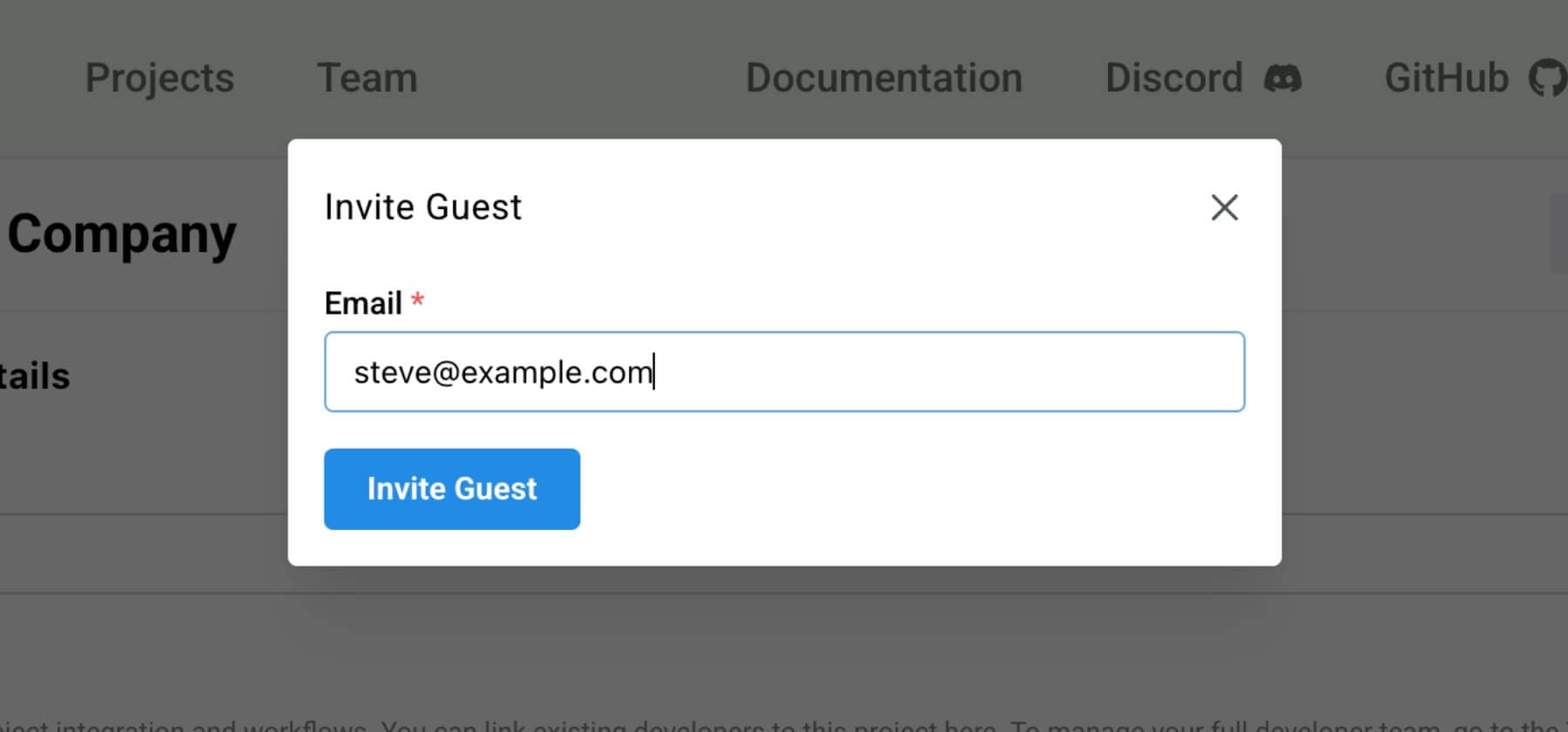 Invite your team